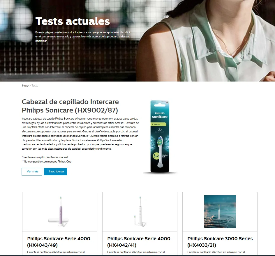 Actualmente, en Philips Tester tienen varios cepillos eléctricos para probar